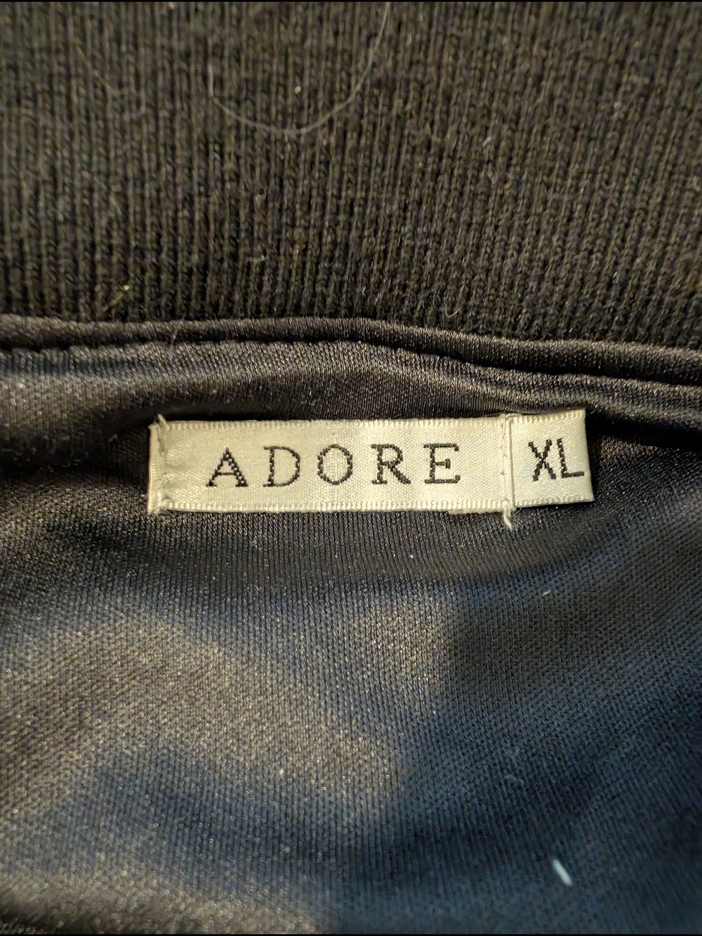 Adore Black & White Sequin Bomber Jacket - Women's Size XL - Picture 8 of 9